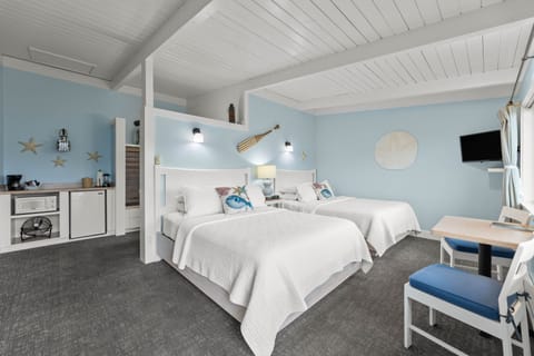 Premium bedding, memory foam beds, blackout drapes, rollaway beds