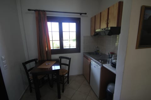 Fridge, stovetop, espresso maker, coffee/tea maker