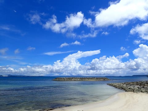 Beach nearby, white sand
