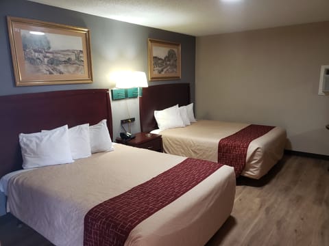 Standard Room, 2 Queen Beds, Smoking | Iron/ironing board, free WiFi, bed sheets