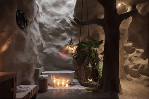Secret Cave Room | Premium bedding, memory foam beds, in-room safe, desk