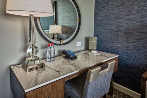 Egyptian cotton sheets, premium bedding, in-room safe, desk