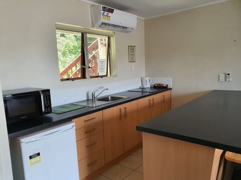 Fridge, microwave, coffee/tea maker, electric kettle