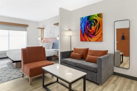 Suite, 1 King Bed, Accessible, Bathtub (with Sofabed) | Desk, laptop workspace, iron/ironing board, cribs/infant beds