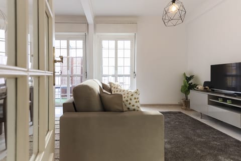 Apartment, 1 Bedroom, Terrace | Living room | Flat-screen TV