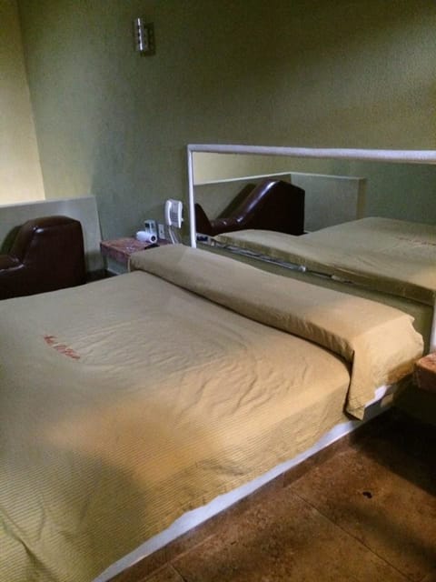 Blackout drapes, bed sheets