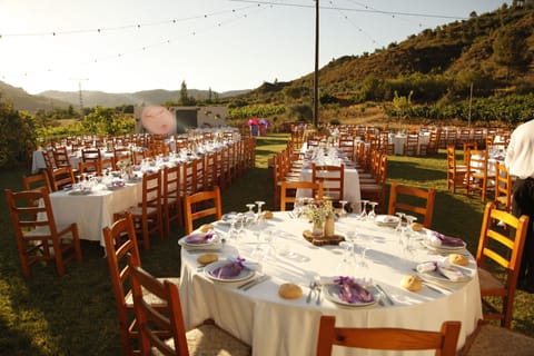 Outdoor wedding area