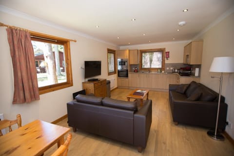 Lodge, 2 Bedrooms (Lochnagar) | Living area | Smart TV, DVD player