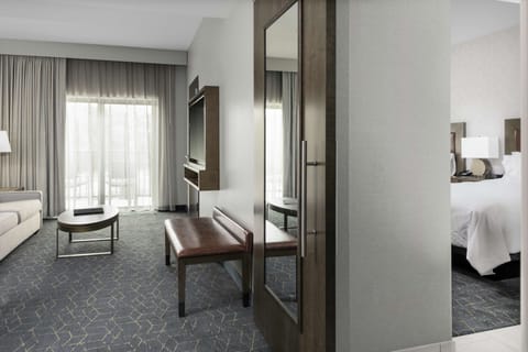 Suite, 2 Queen Beds, Non Smoking | Living area | LCD TV