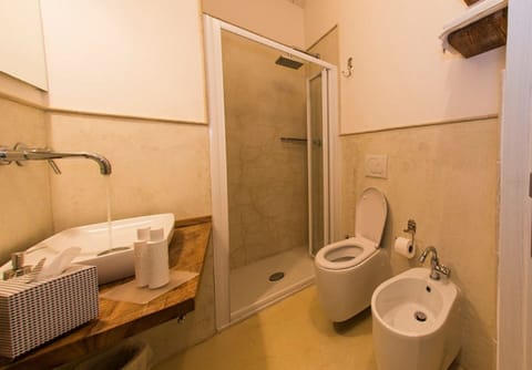 Shower, bidet, towels