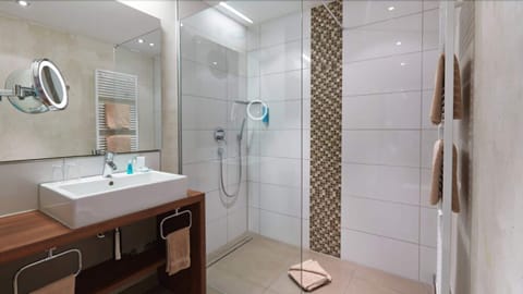 Bathrobes, slippers, towels