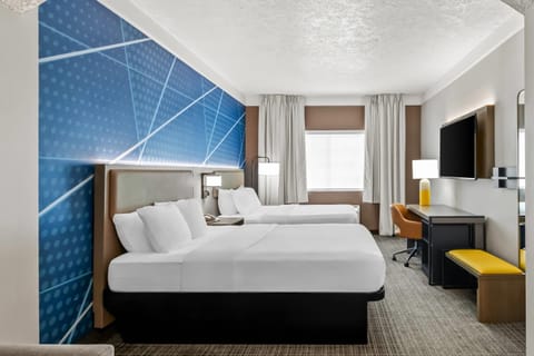 Suite, 2 Queen Beds, Accessible, Non Smoking | In-room safe, desk, blackout drapes, iron/ironing board