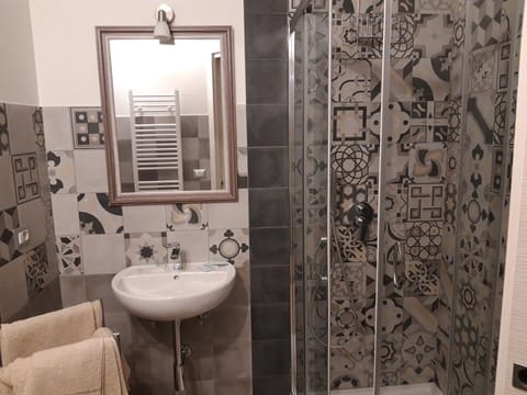 Shower, free toiletries, hair dryer, bidet