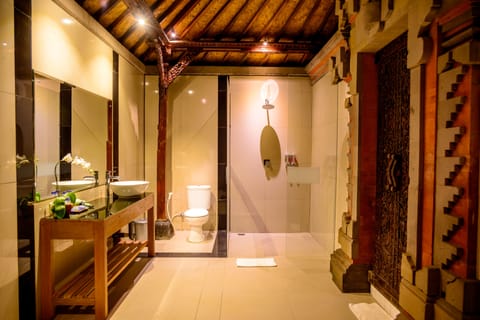 Deluxe Double Room | Bathroom | Shower, rainfall showerhead, free toiletries, hair dryer