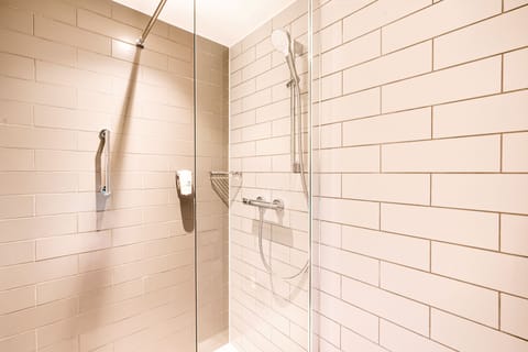 Desk, laptop workspace, blackout drapes, iron/ironing board