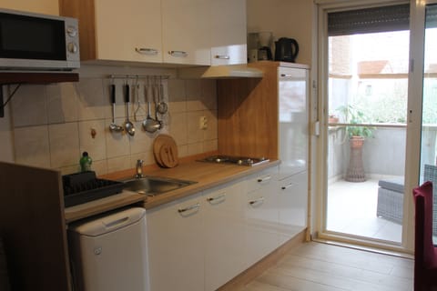 Economy Apartment, 1 Bedroom, Terrace, Ground Floor | Private kitchen | Mini-fridge