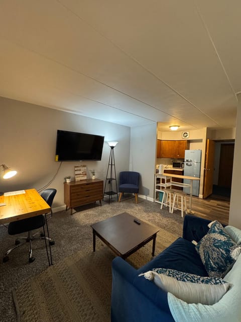 Signature Apartment, 1 Double Bed | Living area | 55-inch Smart TV with digital channels, TV, Netflix