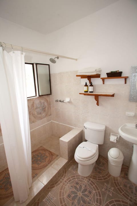 Double Room, 2 Double Beds, Balcony | Bathroom | Shower, rainfall showerhead, free toiletries, hair dryer