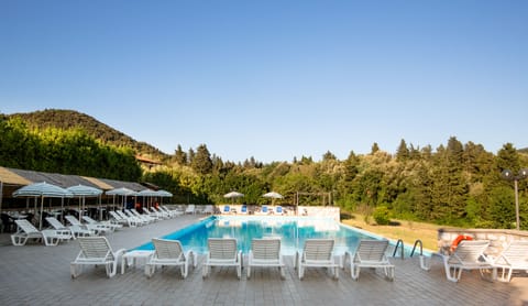 Outdoor pool, open 7:30 AM to 8:00 PM, sun loungers