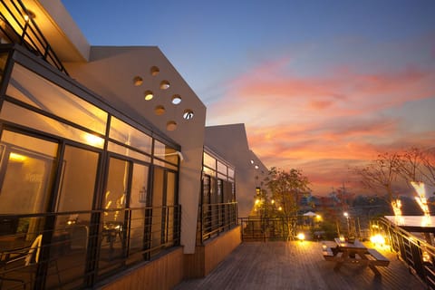 Front of property - evening/night