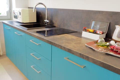 Apartment, Non Smoking, Mountain View (Arlecchino) | Private kitchen | Fridge, coffee/tea maker, electric kettle