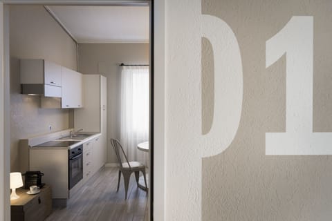 Business Apartment, 1 Bedroom | Private kitchen | Espresso maker, coffee grinder