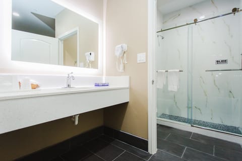 Free toiletries, hair dryer, towels