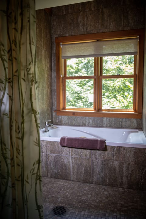 Designer toiletries, hair dryer, towels