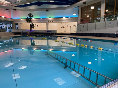 Indoor pool, open 6:00 AM to 10:00 PM, sun loungers