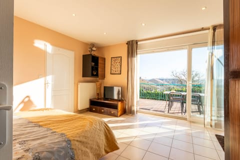 Basic Studio (Burkina) | Living area | Flat-screen TV, toys