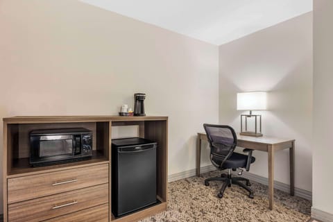 Pillowtop beds, blackout drapes, iron/ironing board