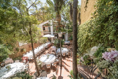 Outdoor banquet area