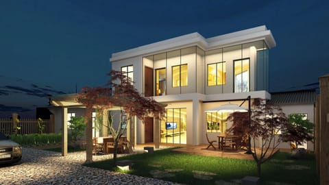 Front of property - evening/night