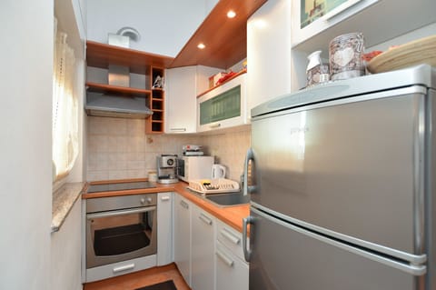 Standard Apartment, 1 Bedroom (0154) | Private kitchen | Fridge, microwave, coffee/tea maker, electric kettle