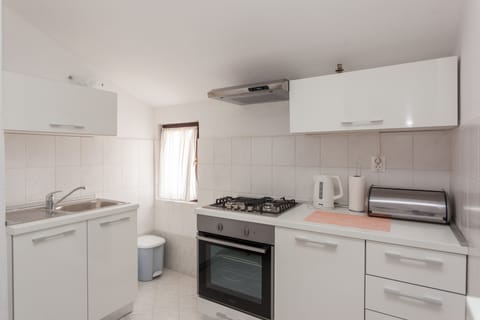 Standard Apartment, 2 Bedrooms, Balcony, Partial Sea View | Private kitchen | Full-size fridge, microwave, stovetop, coffee/tea maker