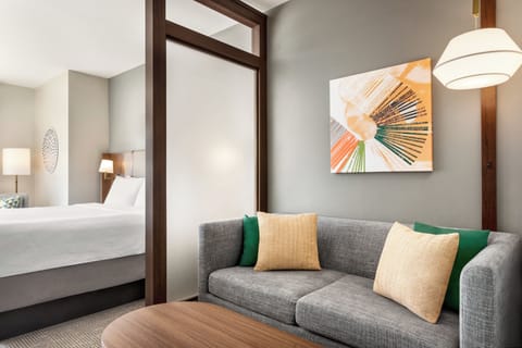 Desk, blackout drapes, soundproofing, iron/ironing board