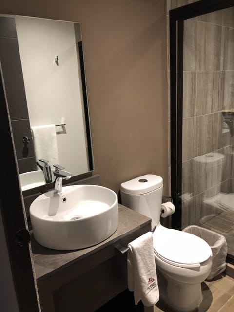 Standard Double Room, 1 Double Bed, Courtyard View | Bathroom | Free toiletries, hair dryer, towels