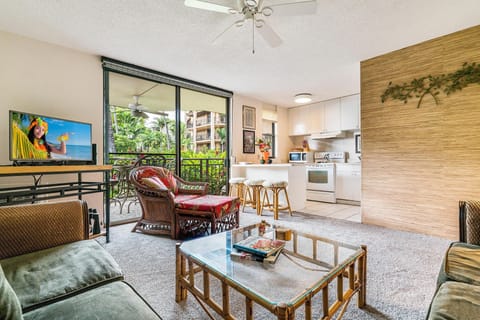 Condo, 1 Queen Bed (Kona Makai 2-102) | Living area | TV