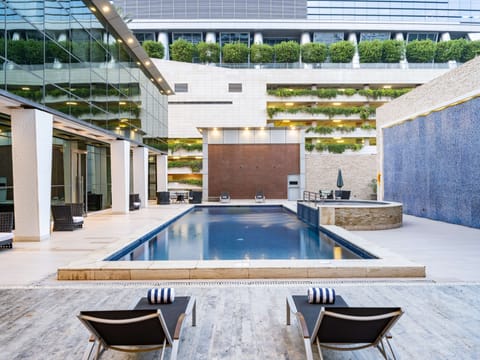 Indoor pool, outdoor pool, open 9:00 AM to 9:00 PM, sun loungers