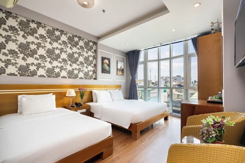Luxury Suite, City View | Premium bedding, in-room safe, desk, blackout drapes