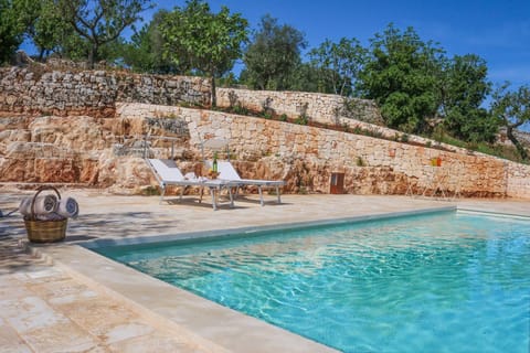 Seasonal outdoor pool, sun loungers