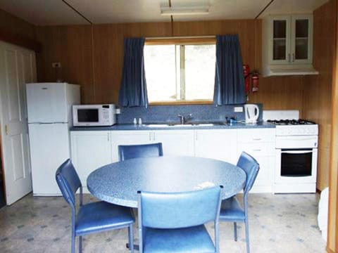 Full-size fridge, microwave, oven, stovetop