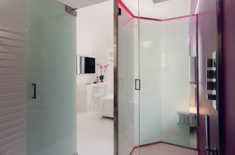 Double Room, 1 Queen Bed | Bathroom | Shower, hydromassage showerhead, eco-friendly toiletries, hair dryer