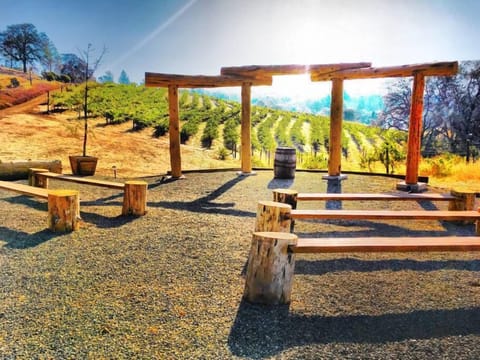 Outdoor wedding area