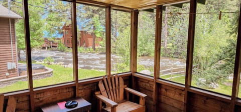 Cabin, Multiple Beds, River View | Terrace/patio
