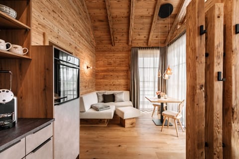 Panoramic Chalet | Private kitchen | Full-size fridge, oven, stovetop, dishwasher