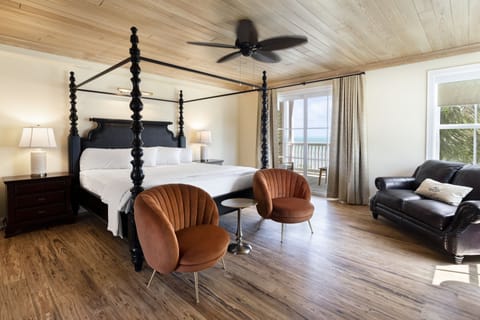 Luxury Room, 1 King Bed, Ocean View - Adults Only | Hypo-allergenic bedding, blackout drapes, iron/ironing board, free WiFi