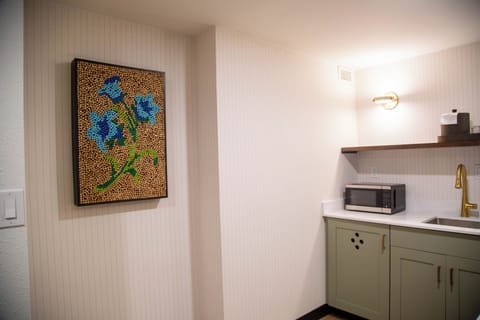 Individually furnished, desk, laptop workspace, blackout drapes