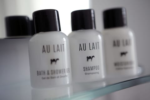 Free toiletries, hair dryer, towels