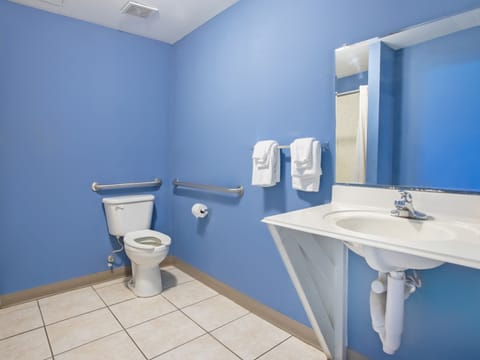 Room, 2 Queen Beds, Accessible | Bathroom | Free toiletries, towels, soap, toilet paper